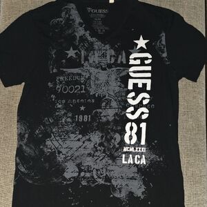 Guess Black and White Short Sleeve Tee Urban Style